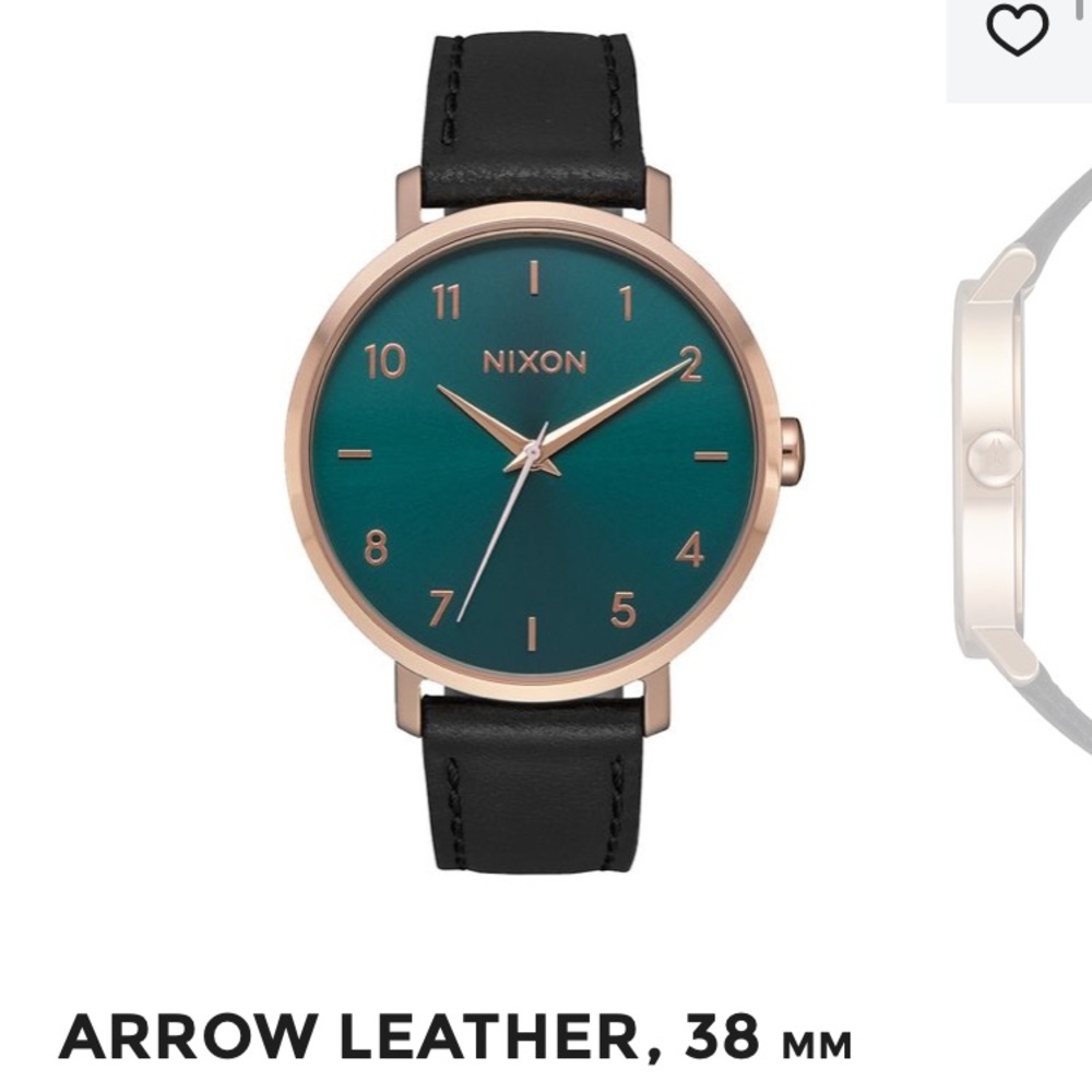 ARROW LEATHER 38 MM ROSE GOLD / EMERALD